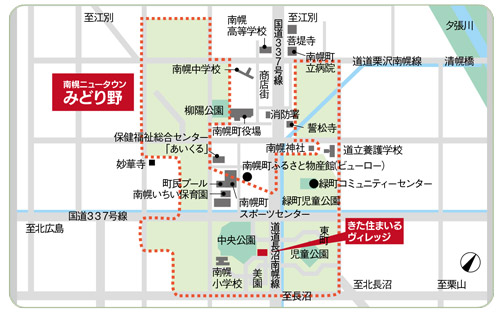 南幌町みどり野きた住まいるヴィレッジ地図