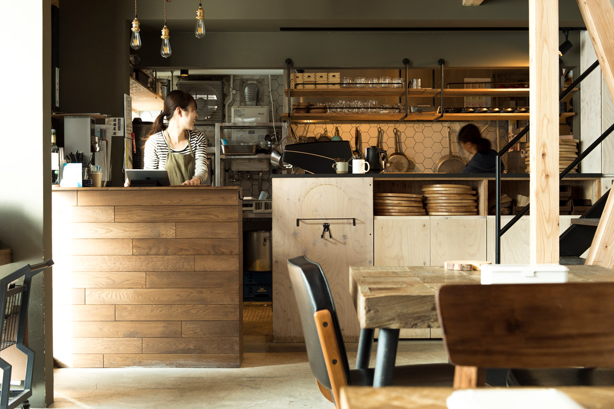 ナチュラルビンデージなカフェ店内