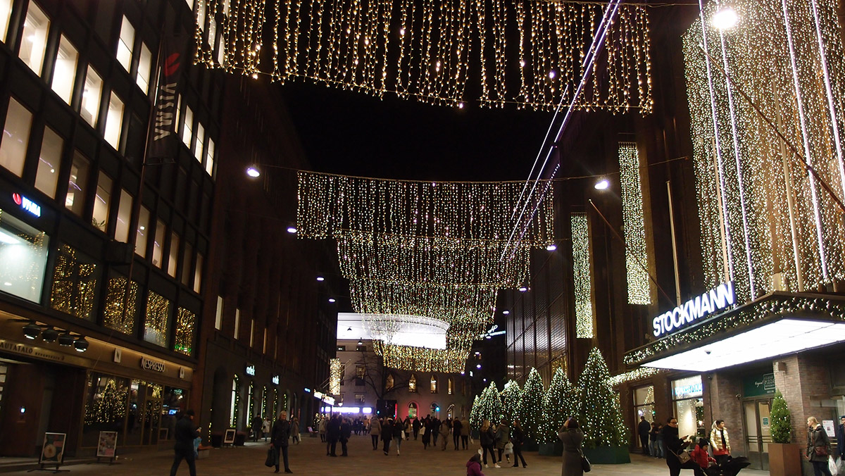 ヘルシンキのクリスマスイルミネーション