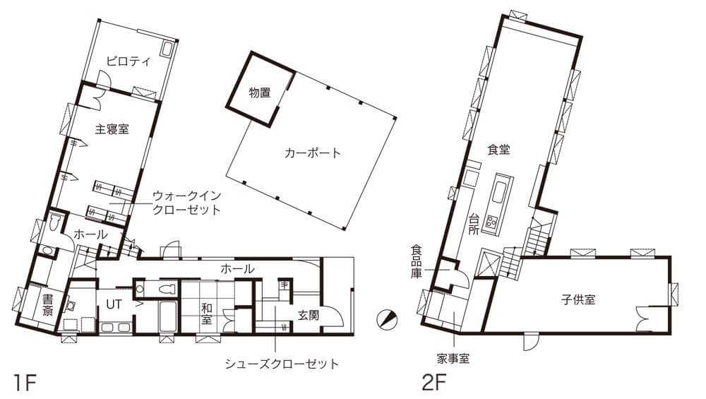 変形敷地のスキップフロア