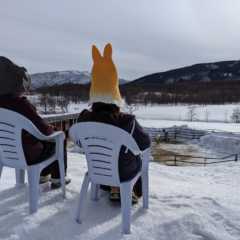 冬の北海道で、テントサウナを体験