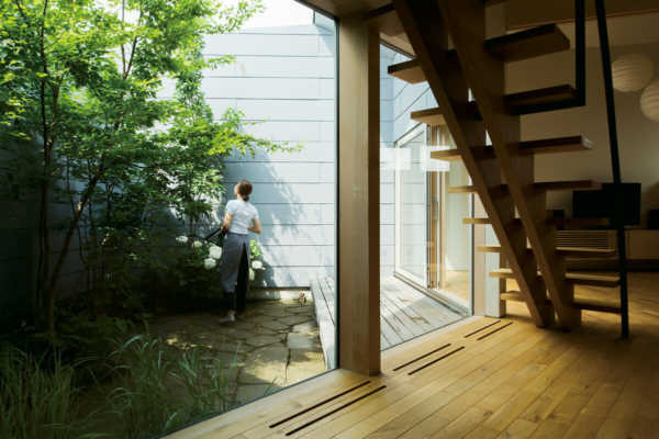 1本の樹が風景を変える。住宅地に生まれた緑の中庭