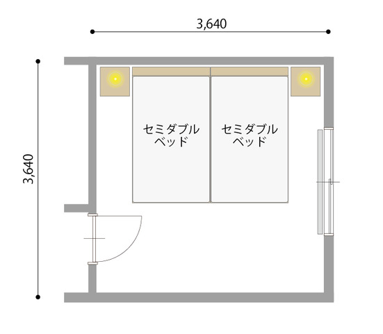 6帖〜8帖の寝室で考える、ベッドのサイズと配置（レイアウト） | 家