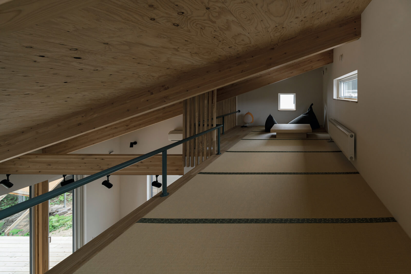 2階ロフトは主に予備室としての使い方を想定しているが、ゆとりのあるサイズで多目的に活用できるスペース