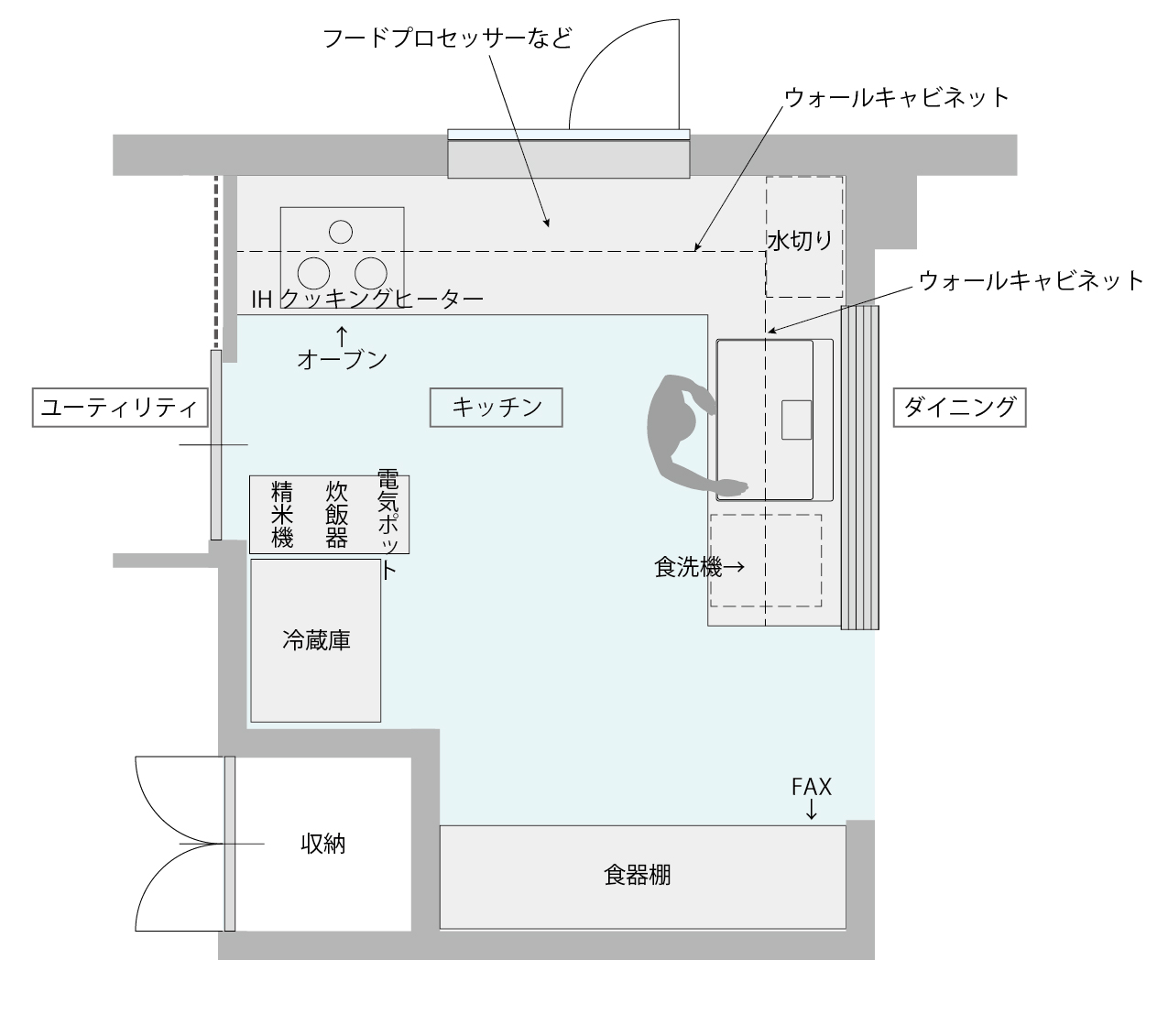 リフォーム前のキッチンの間取り