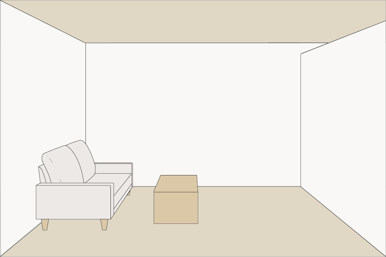 間仕切り壁の上部を開けるという方法も。視線の「抜け」ができると、広さを感じやすくなる