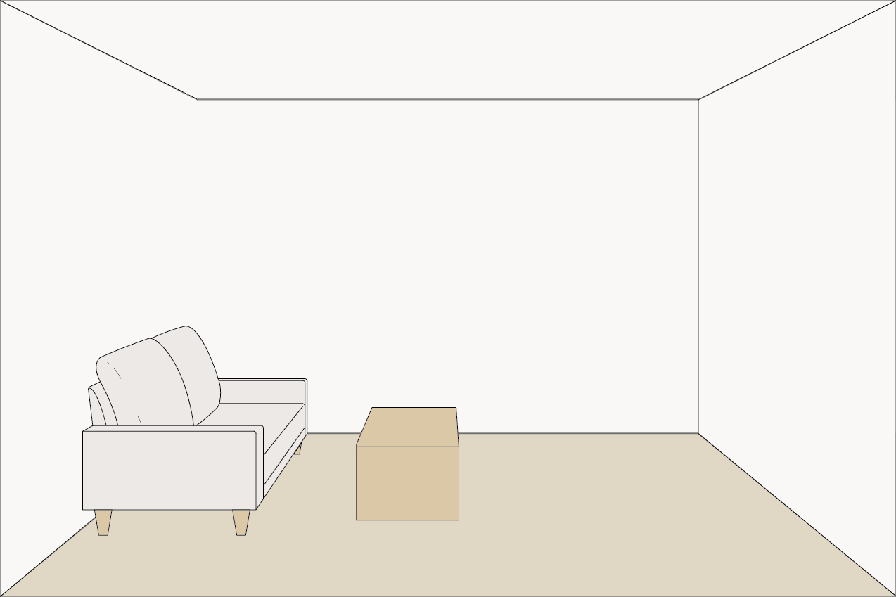 内装の色が明るくて淡いと、部屋は広く見える