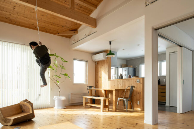 木の温もりと遊び心たっぷり！高性能な田園平屋住宅