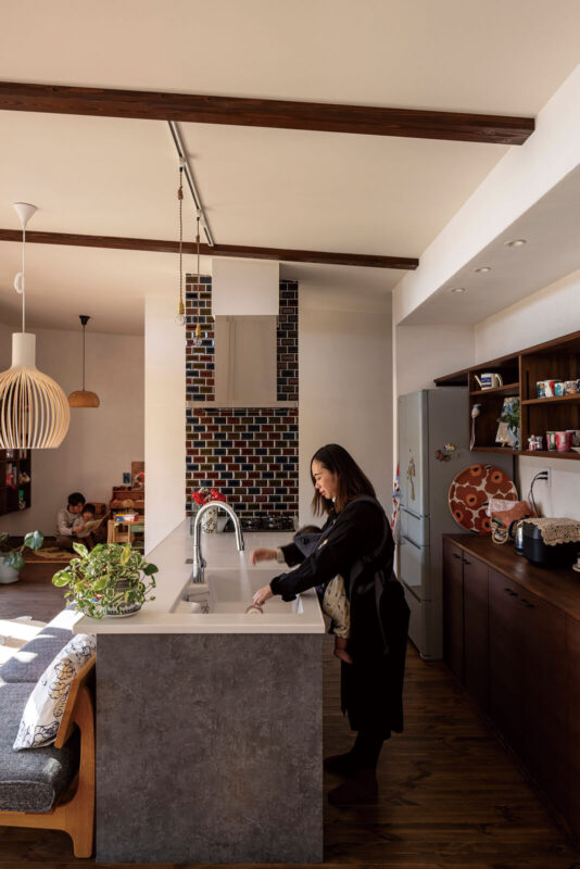 フルフラットタイプのキッチン