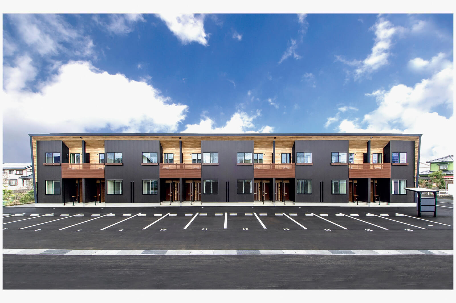 「NE-ST」初の賃貸住宅「NEST吉成」。高い断熱・気密性能を備え、真冬でもエアコン1台で快適